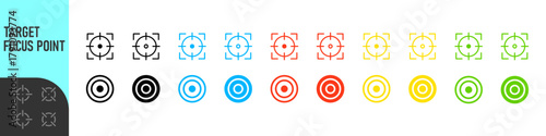 Photos Minimal target or focus point icons in modern style