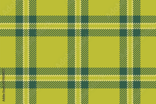 Free vector check seamless, cowboy textile pattern fabric. Subtle texture background plaid tartan in lime and mint colors.