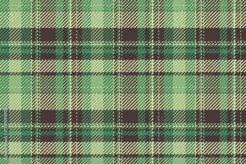 Oktoberfest textile plaid tartan, halloween fabric texture vector. T-shirt check seamless background pattern in green and dark colors.