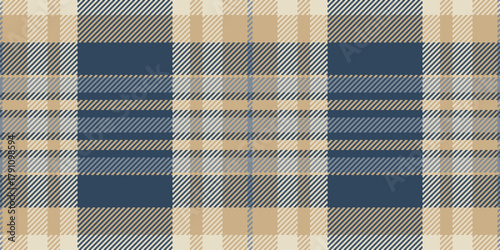 Long fabric textile vector, mature texture tartan check. Warm plaid background pattern seamless in cyan and amber colors.