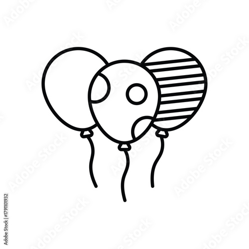 Balloons vector icon