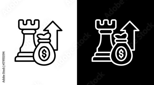 Investment Strategy With Icon Set Design