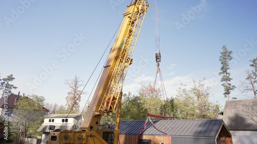 Completion of the installation of the modular house.