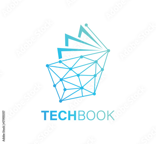 Tech Book Logo Illustration