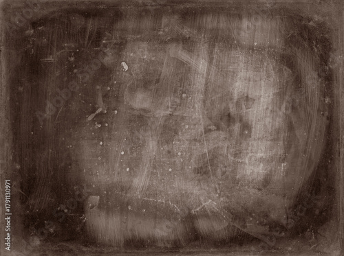 Old empty blank vintage daguerreotype photography for overlay. Grunge texture background image.