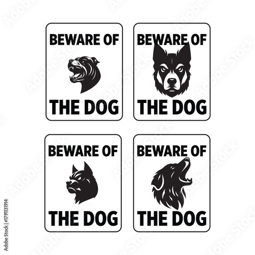 beware of the dog sign