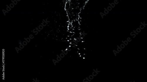 Super Slow Motion Shot of Water Shower . Filmed on High Speed Cinematic Camera at 1000 Frames per Second