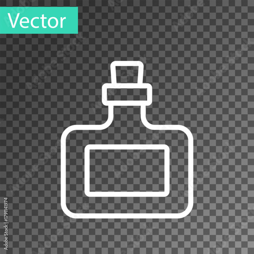 White line Sauce bottle icon isolated on transparent background. Ketchup, mustard and mayonnaise bottles with sauce for fast food. Vector