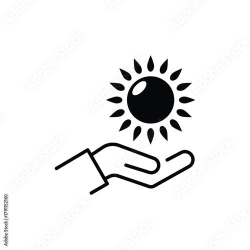 Sun protection icon. Skin care sign. Quality design element. Classic style icon. Vector
