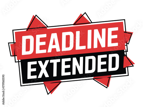 The deadline for submissions has been extended with a prominent banner sign.