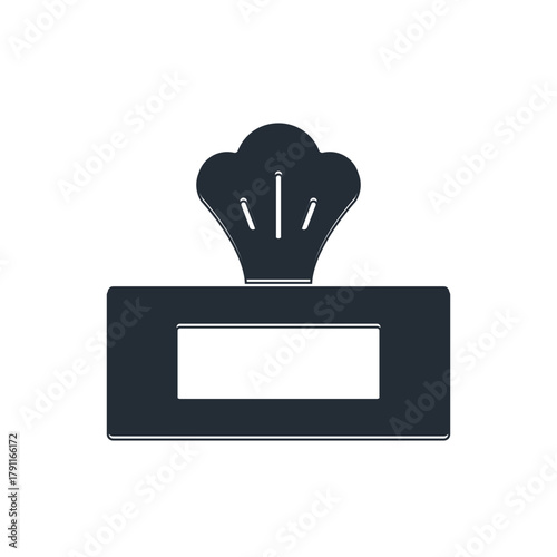 Black Wet wipe pack icon isolated on white background. Vector