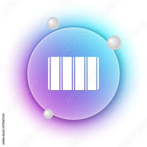 White Color palette guide icon isolated on white background. Modular grid. Blue and purple gradient circle background. Vector
