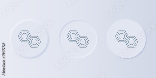 Grey Hexagonal metal nut icon isolated on grey background. Set icons in square buttons. Vector