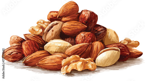 Assorted Nuts Including Almonds and Cashews on Display for Nut Lovers