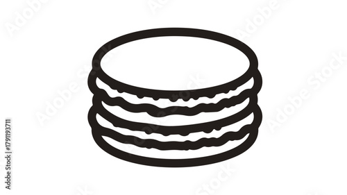 Delicious Macarons Solid Icon for Coconut or Ground Almonds