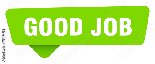 good job green sign isolated on transpatent background. good job sticker