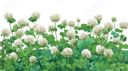 Vibrant Clover with Dense Spike of White Flowers