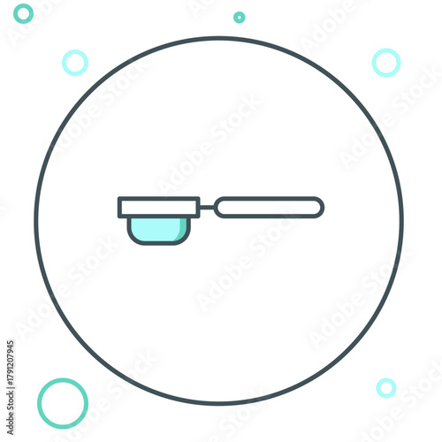 Line Coffee filter holder icon isolated on white background. Colorful outline concept. Vector