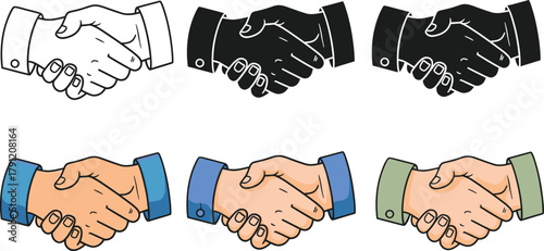 Handshake vector illustration for business agreement partnership deal and cooperation graphic resources