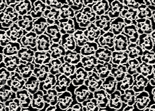 Abstract leopard pattern design. Jaguar, leopard, cheetah, panther fur. seamless scribble camouflage background.