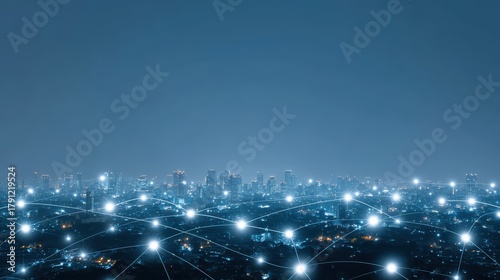 Connected City Network, Data Flow, Smart Technology