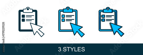 Filled outline Online quiz, test, survey or checklist icon isolated on white background. Exam list. E-education concept. Vector