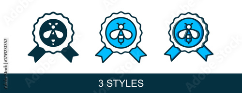 Filled outline Best bee icon isolated on white background. Sweet natural food. Honeybee or apis with wings symbol. Flying insect. Vector