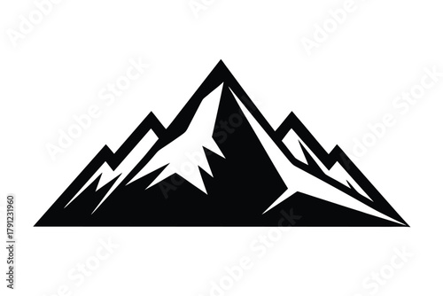 mountain vector icon silhouette