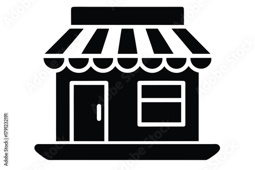 online store vector icon silhouette