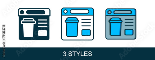 Filled outline Online ordering and fast food delivery icon isolated on white background. Vector