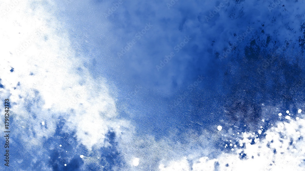 Obraz premium Elegant blue abstract background with halftone texture