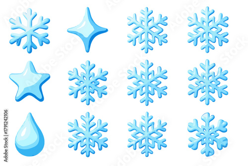 Snowflake digital icons icon flat icy workstation no colors negative geometric vector
