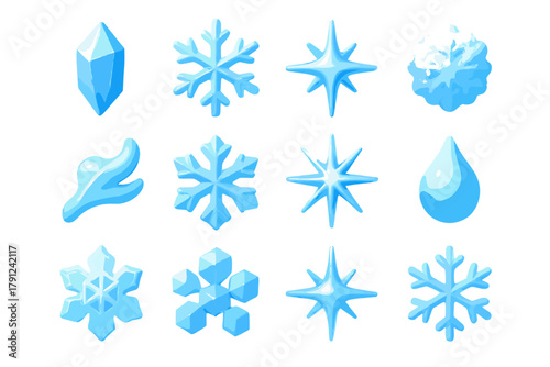 Star captions chinese icon clean frozen no labels full product vector marks