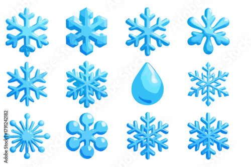 Abstract models modern icons vector icon negative text snowflake marks letters no