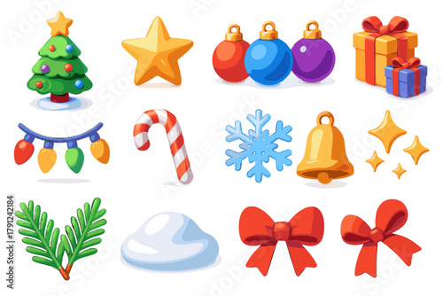 Set vector marks illustration colors minimal christmas characters digital icon no speech