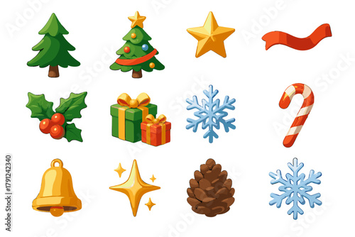 Icon no collection modern geometric text illustration christmas numbers full product vector