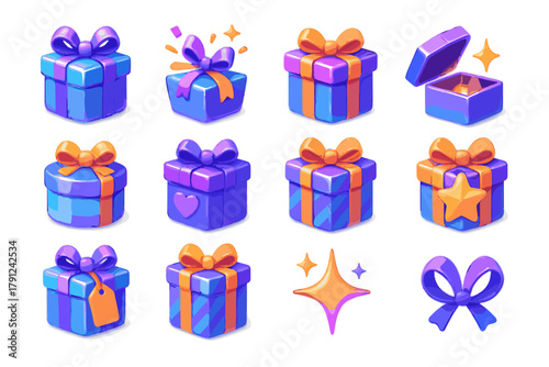 Minimal icon vector numbers no shiny gift icons models product colors captions
