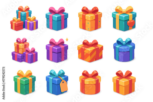 Letters full d text product numbers gift vector flat punctuation icons no