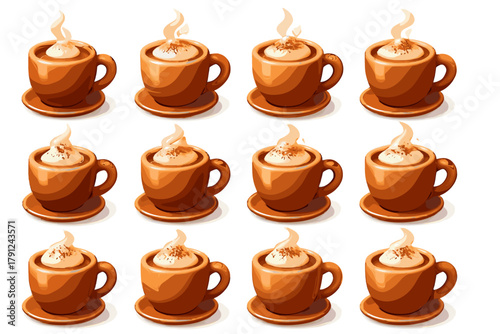 Cocoa vector cup icon full numbers no warm any icons digital layout
