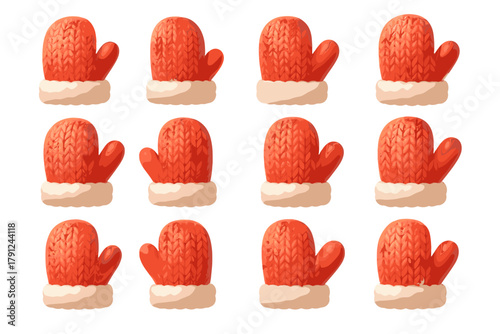 Mittens marks product icon labels vector illustration cohesive christmas bubbles festive no