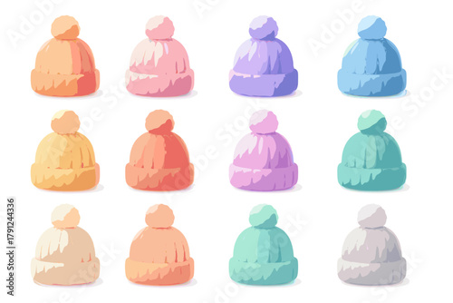 Colors modern vector icon digital no beanie gradient clean typography speech illustration