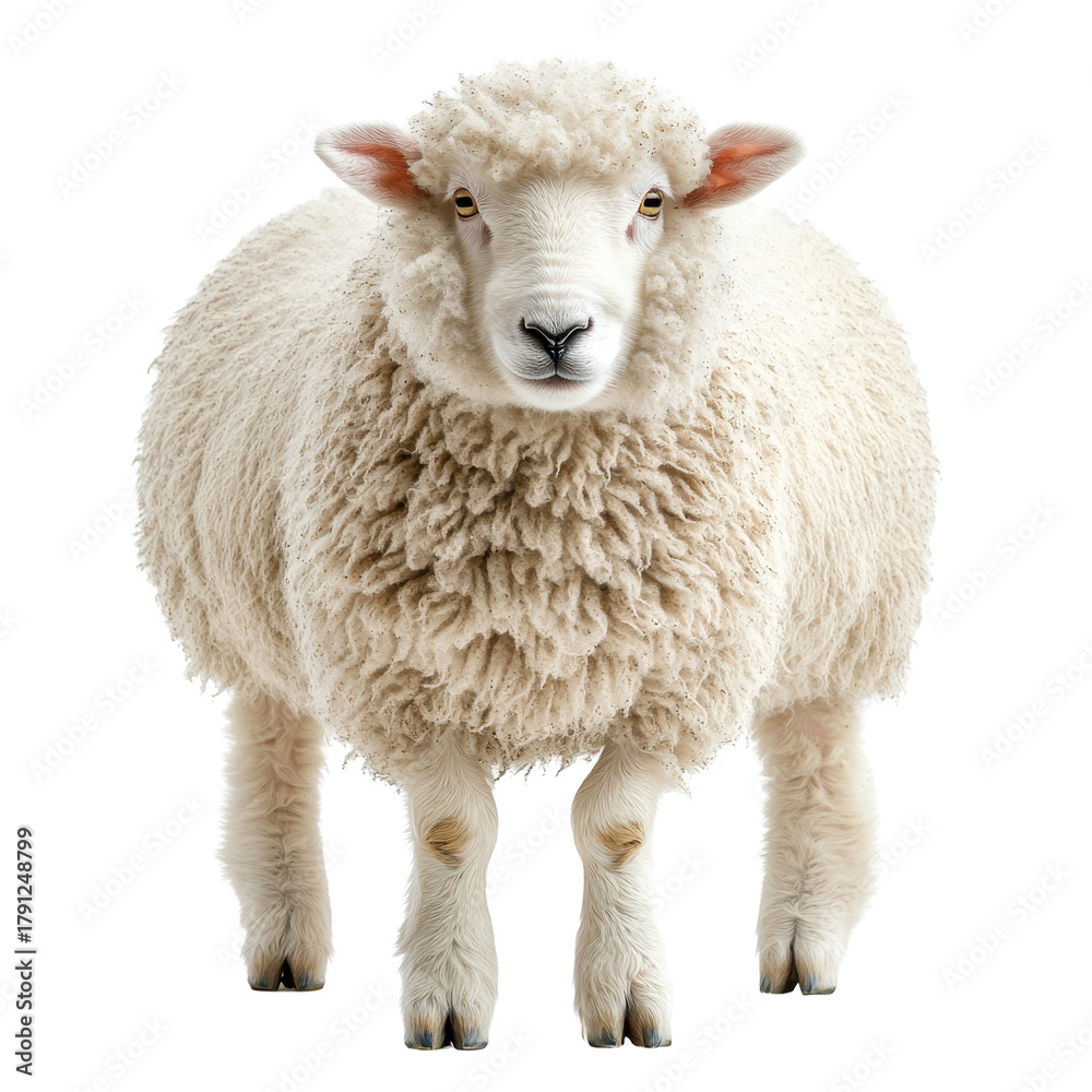 Fototapeta premium sheep isolated on a white background, cutout