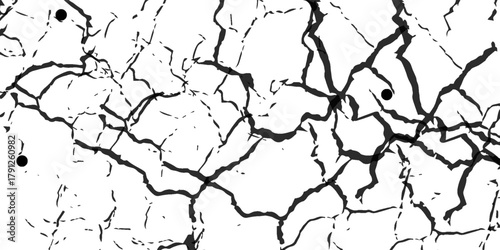 cracks on transparent background. cracks texture for design. cracked concrete wall covered with gray cement texture as background, vector grunge cracked texture style with cracked texture
