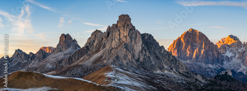 Panorama of Passo Giau in t...
