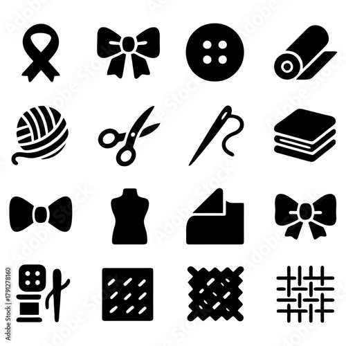 Sewing and Crafting Essentials: A collection of various tools and materials necessary for sewing and crafting.