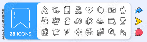 Search employee, Graph chart and Voicemail line icons. Interest rate, AI generate, Inflation icons. Pack of Analytics, Lightning bolt, Attachment icon. Work home, Reminder, Calendar pictogram. Vector