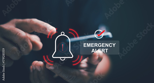 Konstfotografi Emergency alert concept