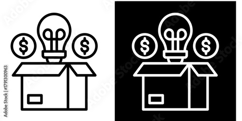 Crowdfunding Icon Set White Style Collection