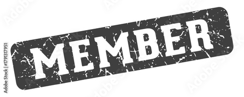member rectangular sign. member stamp