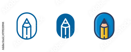 Pencil Icon A clean and simple pencil icon designed in a minimal, modern style. Features a clear outline and balanced proportions, suitable for apps, user interfaces, web design, education materials, 